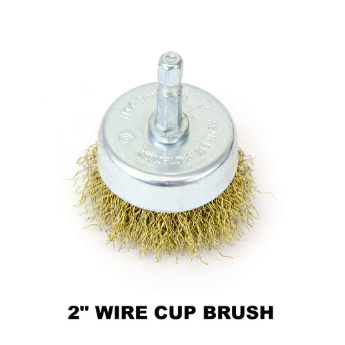 6 Pieces Mibro 971531 1 1/2-inch to 3-inch Wire Wheel Brush Set for Removing