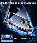 Mkeke Clear iPhone 17 Pro Case Shockproof Military Grade Drop Protection 6.3