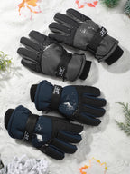 SATINIOR 2 Pairs Kids Waterproof Winter Snow Gloves Ski Gloves for Boy Girl