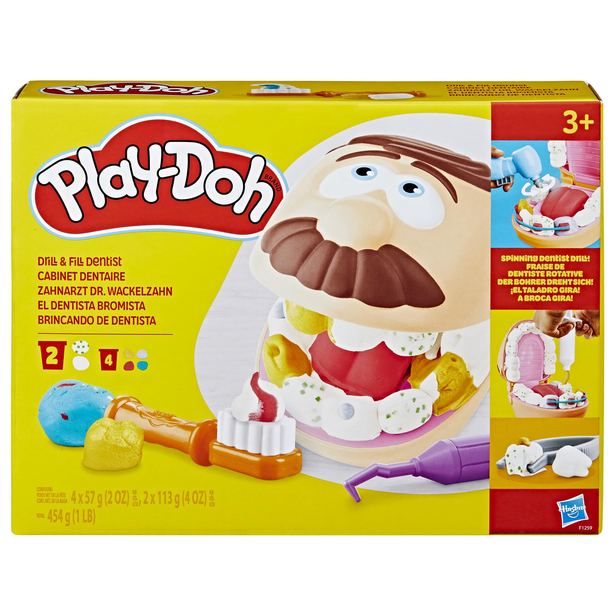 Play-Doh Drill 'n Fill Dentist Toy for Kids 3 Years and Up with Cavity and