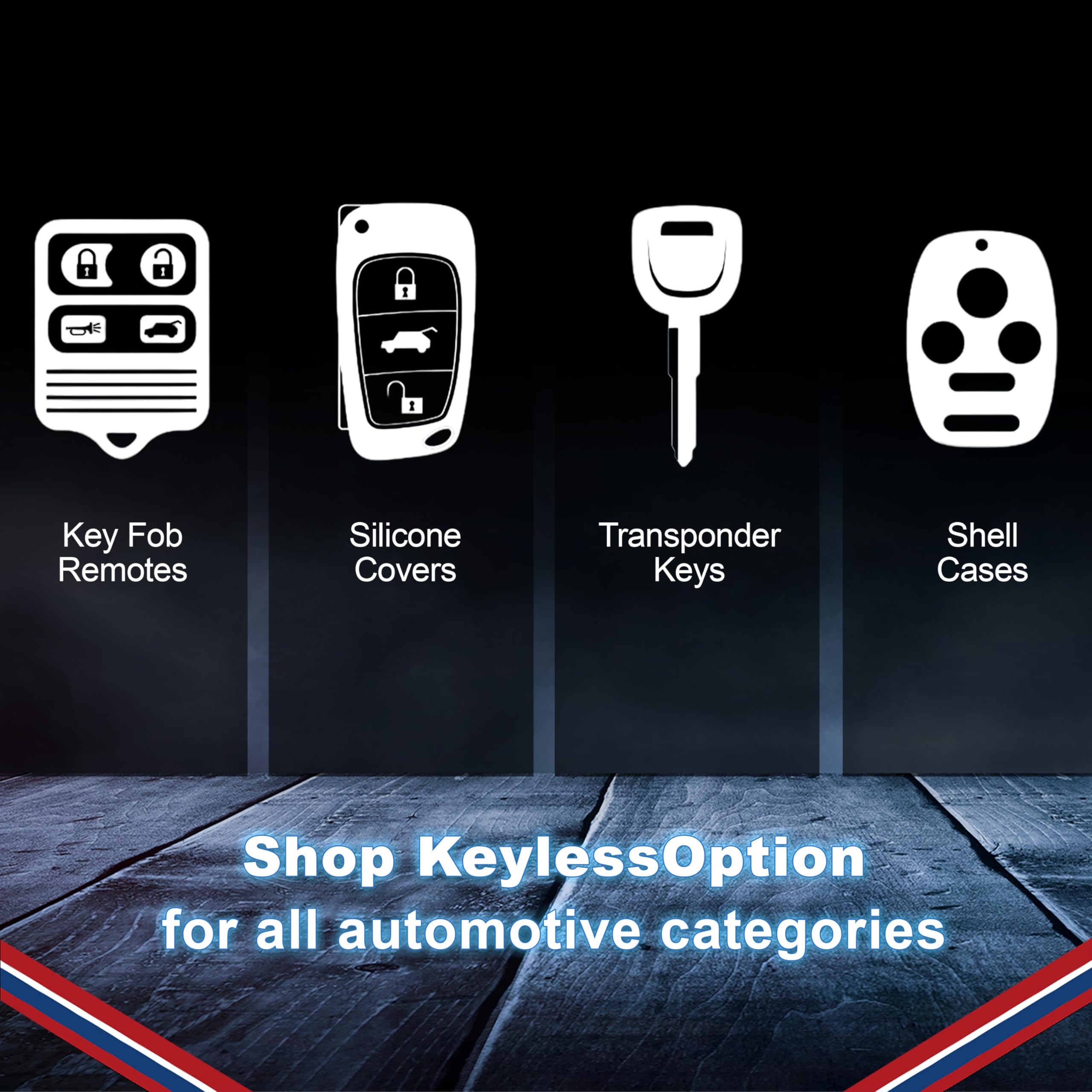 2 Pack KeylessOption Key Fob Replacement for 2006 2007 2008 2009 2010 2011 2012