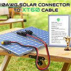 Vansdon Solar to XT60 Cable- 10AWG 30FT XT60 Solar Cable Charging Extension