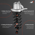 A-Premium Rear Complete Strut Assemblies with Coil Springs, Set of 2