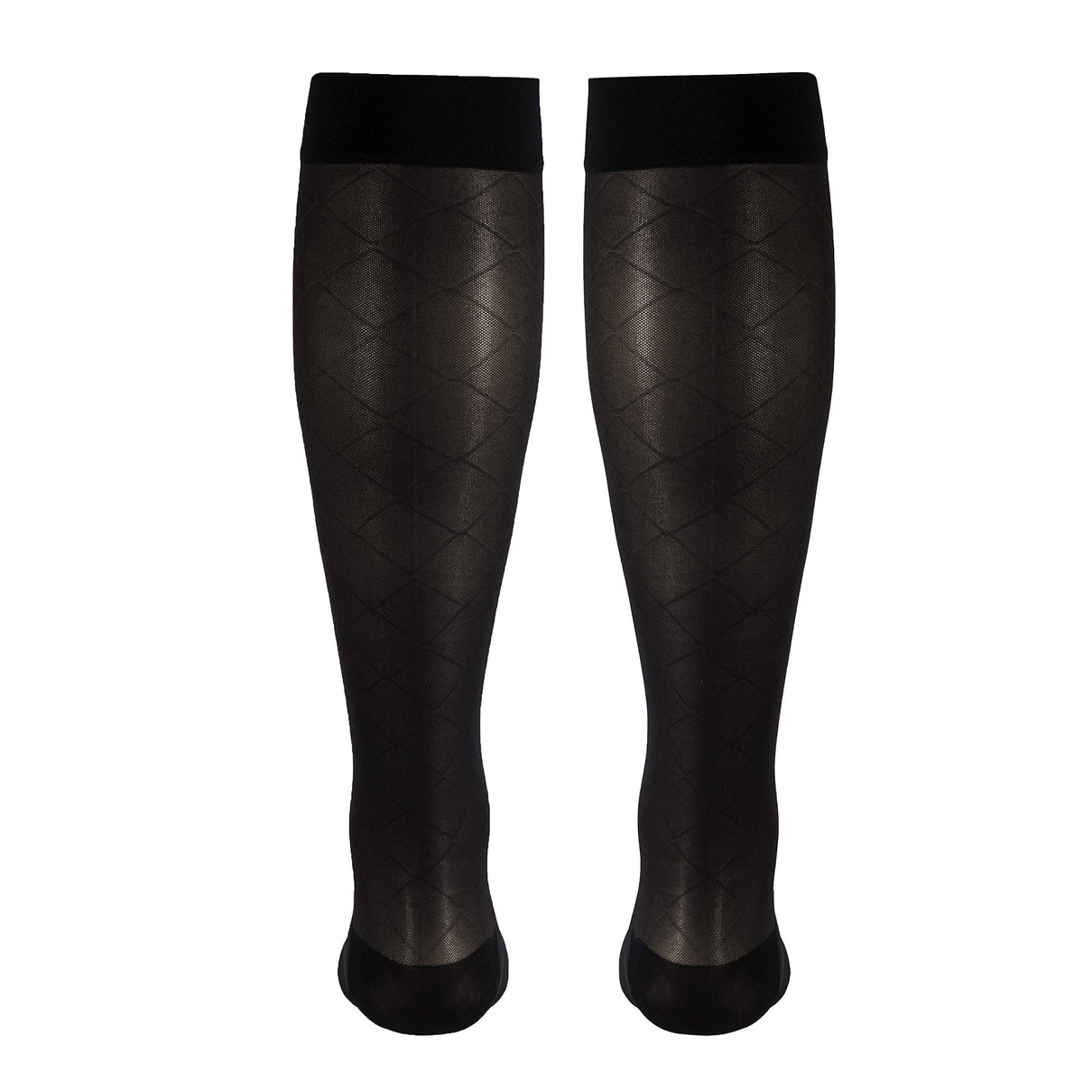 NuVein Sheer Compression Stockings, 15-20 mmHg Support, Women's Diamond Pattern