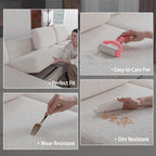 OHSIO Couch Cushion Covers for Sectional Sofa, Stretch Soft Sofa Slipcovers
