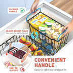 Goovilla Freezer Organizer Bins with Foldable Handle, 4 Pack Stackable Freezer