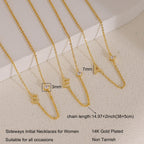 FUCJOEE Initial Necklaces for Women, Dainty Letter Choker Necklace 14K Gold