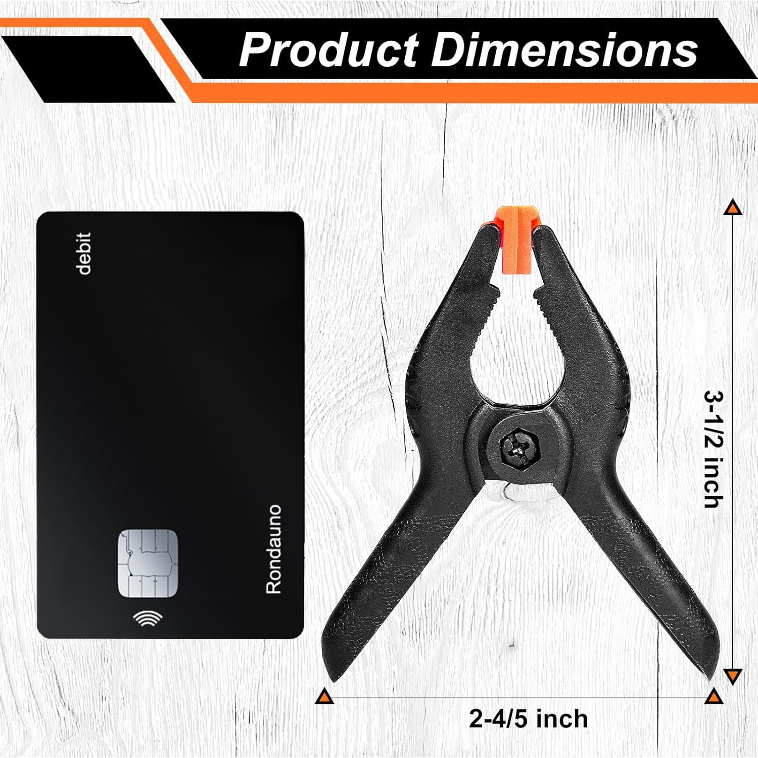 Rondauno Spring Clamps 12 Pack, 3.5 inch Spring Clips for Crafts & Professional