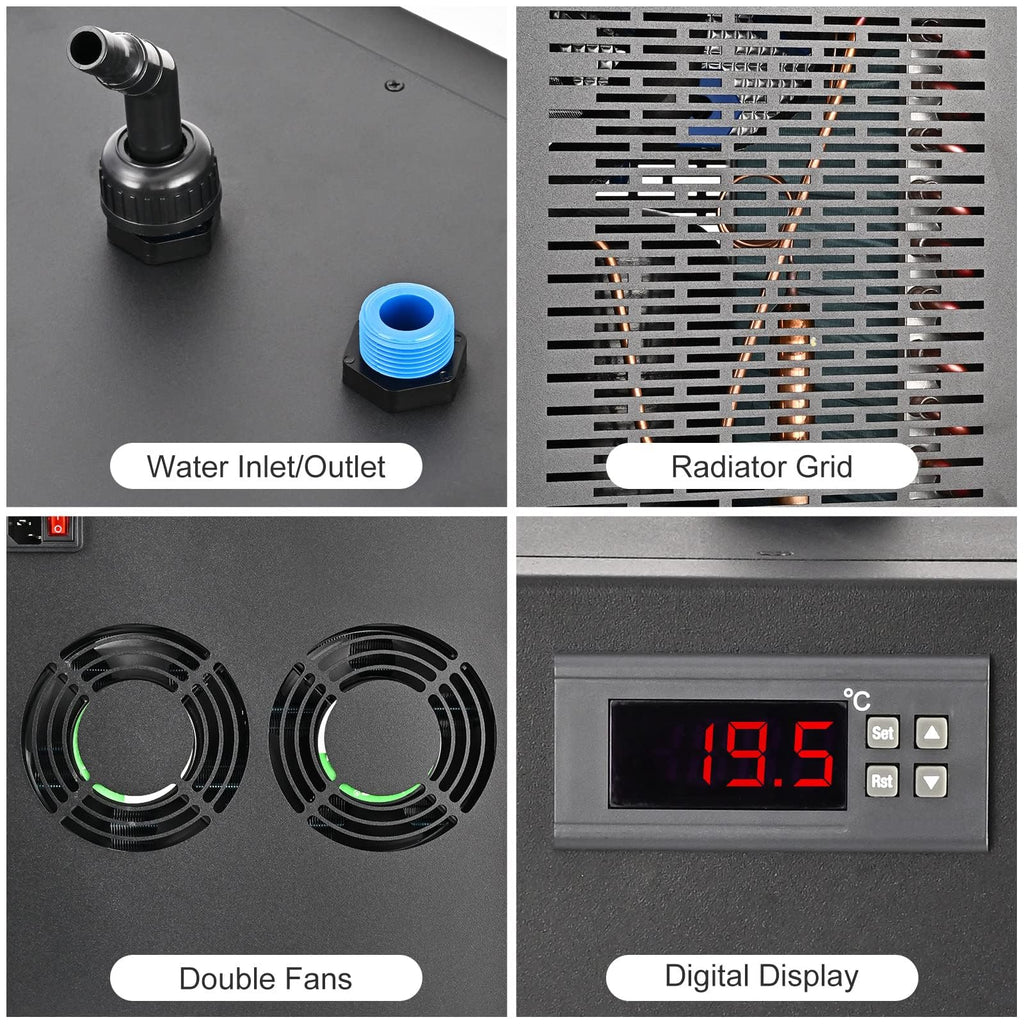1/3HP Aquarium Chiller 79 Gal 300L Fish Tank Water Cooler Hydroponics
