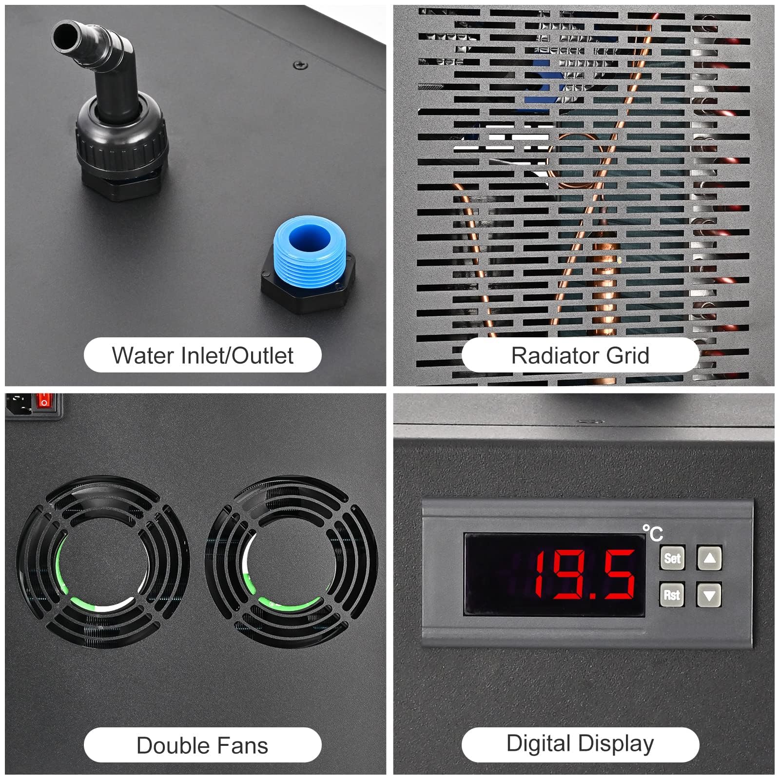 1/3HP Aquarium Chiller 79 Gal 300L Fish Tank Water Cooler Hydroponics