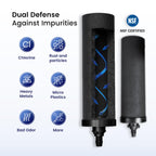 Gravity Water Filter System - 1.5 Gallons NSF Certified AISI 304 Stainless Steel