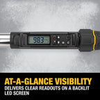DEWALT Digital Torque Wrench, 3/8 inch Drive, 20-100 FT-LB, with Storage Case