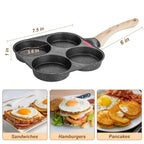 MyLifeUNIT 4 Cup Egg Frying Pan Nonstick Breakfast Skillet Induction Ready