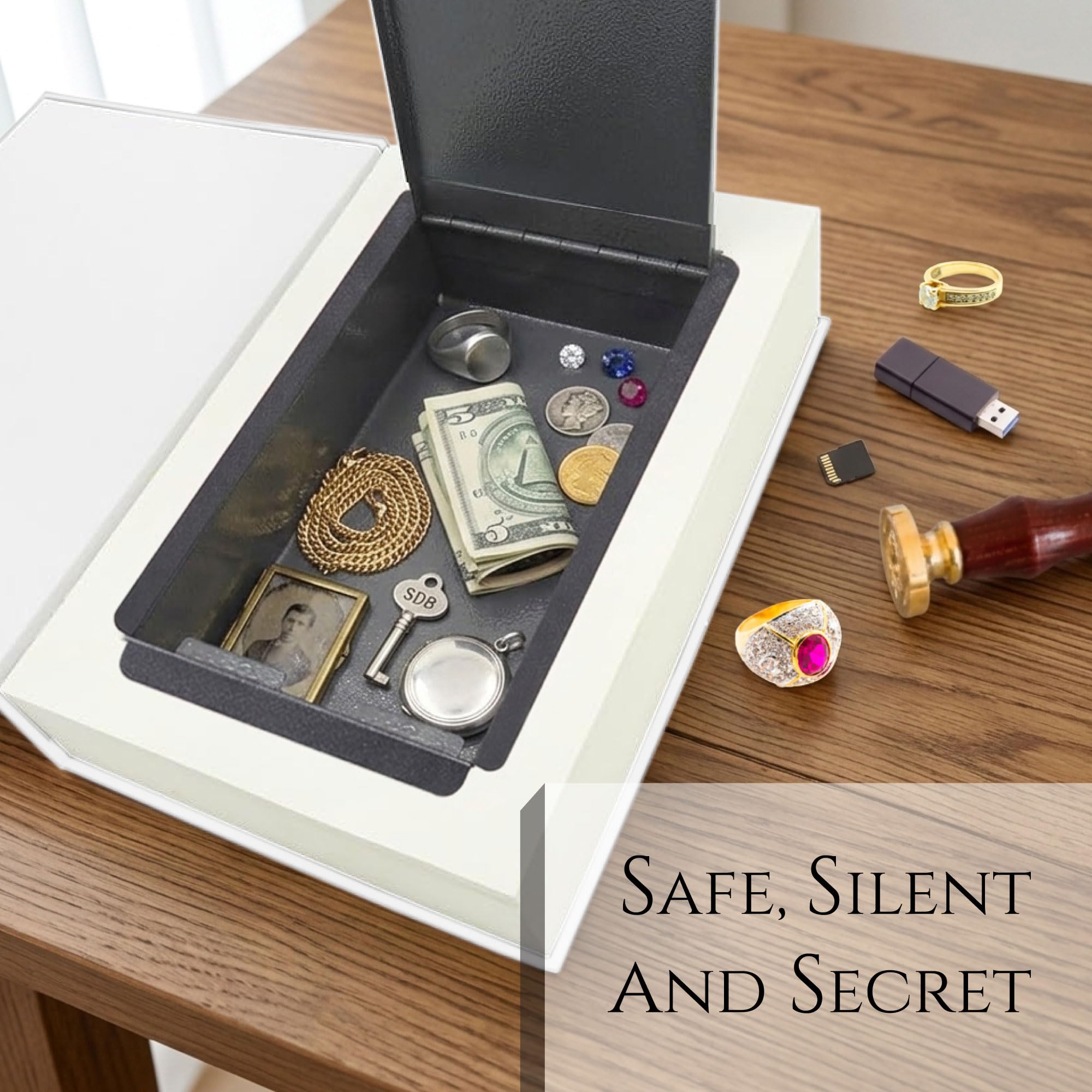 Fake Book Box - Small Safe Box with Combination Lock - Hidden Safe in Plain
