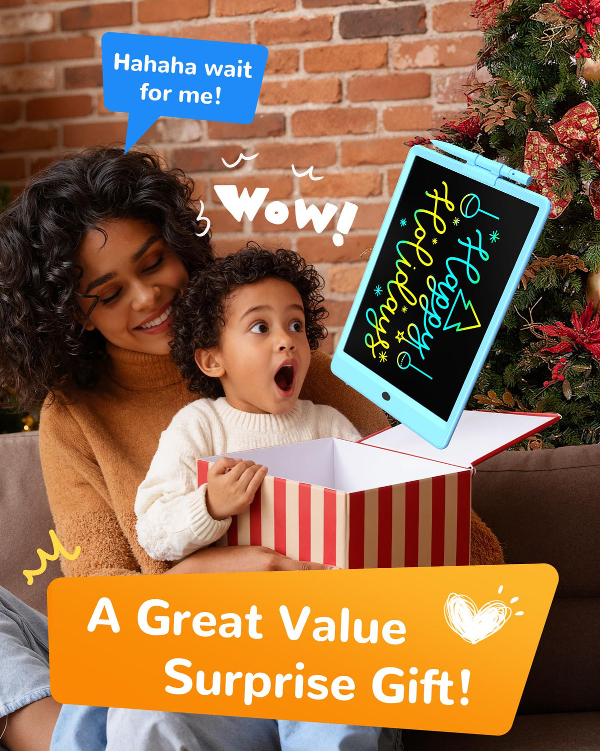 KOKODI LCD Writing Tablet, Gifts for 3 Years Old Boys and Girls，10 Inch Colorful