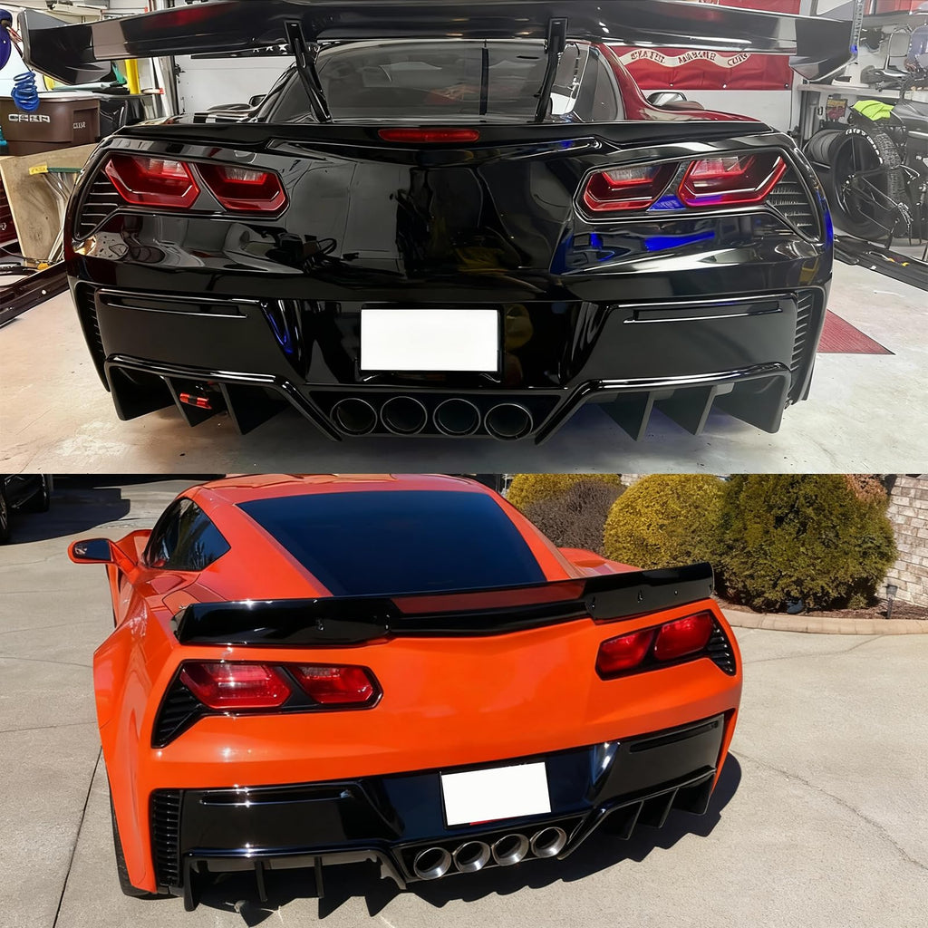 skkyoro Rear Bumper Diffuser Compatible with Chevy Corvette C7 2014-2019 All