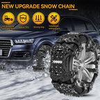 AUTOXBERT Upgraded Tire Snow Chains for Cars, Anti-Slip TPU Snow Chains