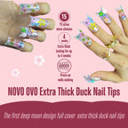 NOVO OVO Halloween Extra Thick Duck Feet Nail Tips Full Cover for Press on