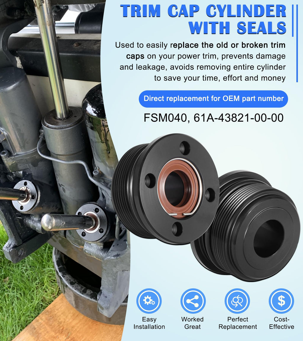 OPEN BOX Trim Cap Cylinder with Seals 61A-43821-00-00 FSM040, Fits for Yamaha