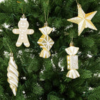 LANGXUN 20pcs Christmas Ornaments Set 2025 Tree Hanging Decor Candy Gingerbread