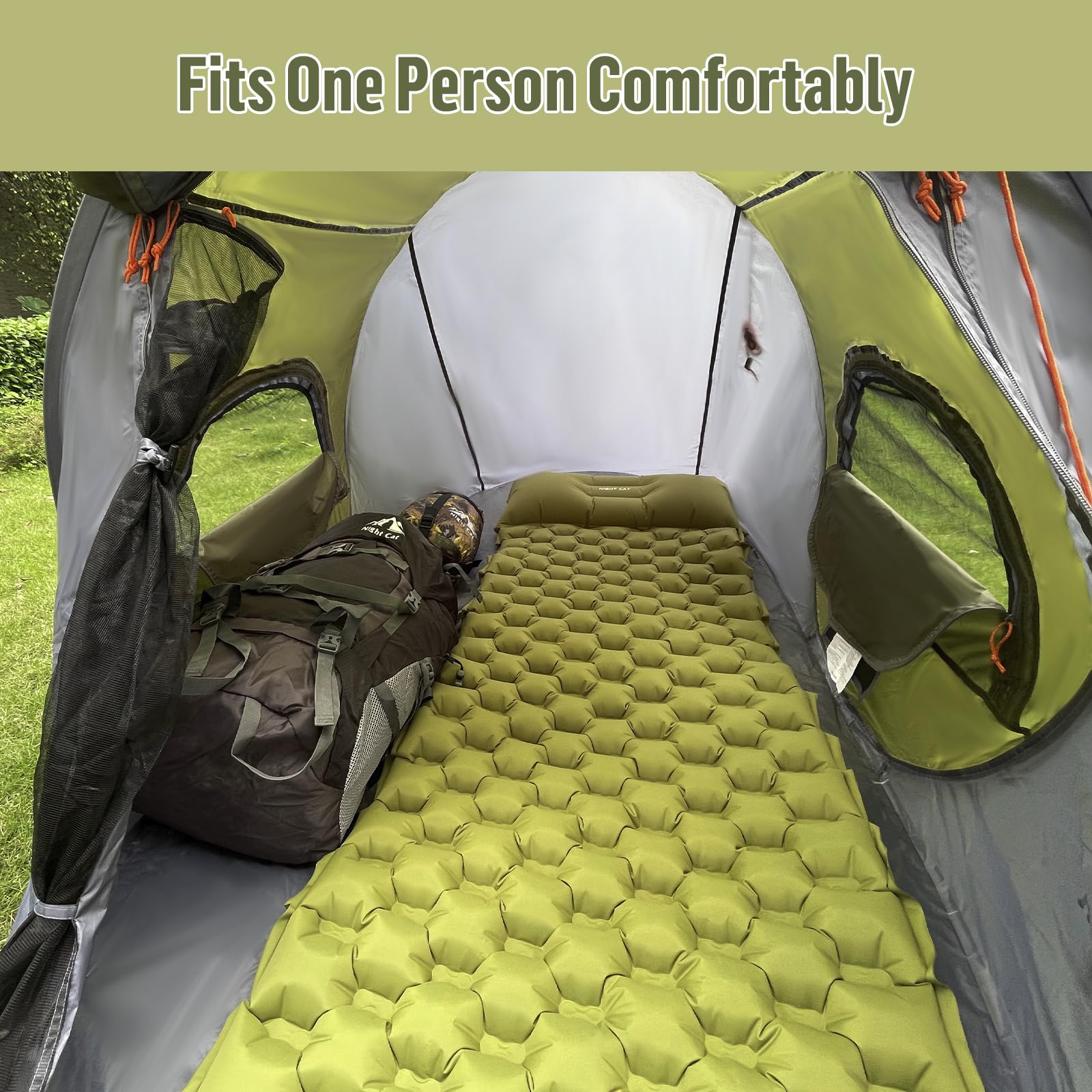 Night Cat Pop-up Camping Tent: 1 Person Tent Waterproof Instant Easy Setup