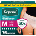 Depend Fresh Protection Adult Diapers for Women, Medium, 76 Count