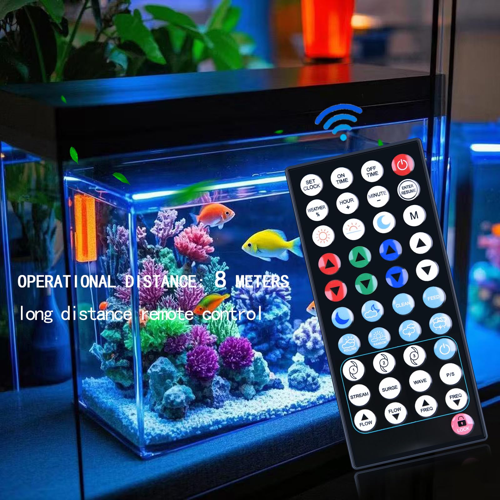 OPEN BOX Aquarium Lighting Control Replacement Remote Control Compatible with