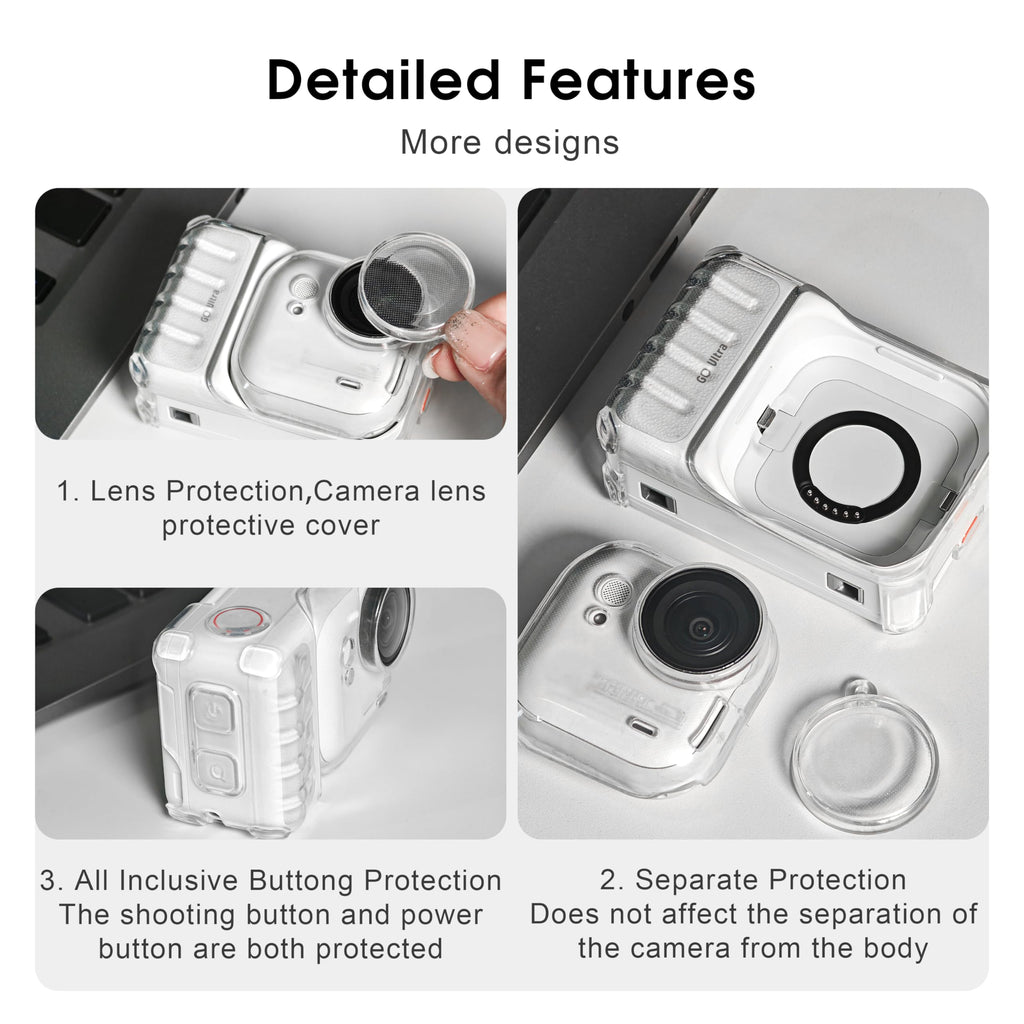 STARTRC VCR Protective Cover Case for Insta 360 Go Ultra Accessories Shockproof