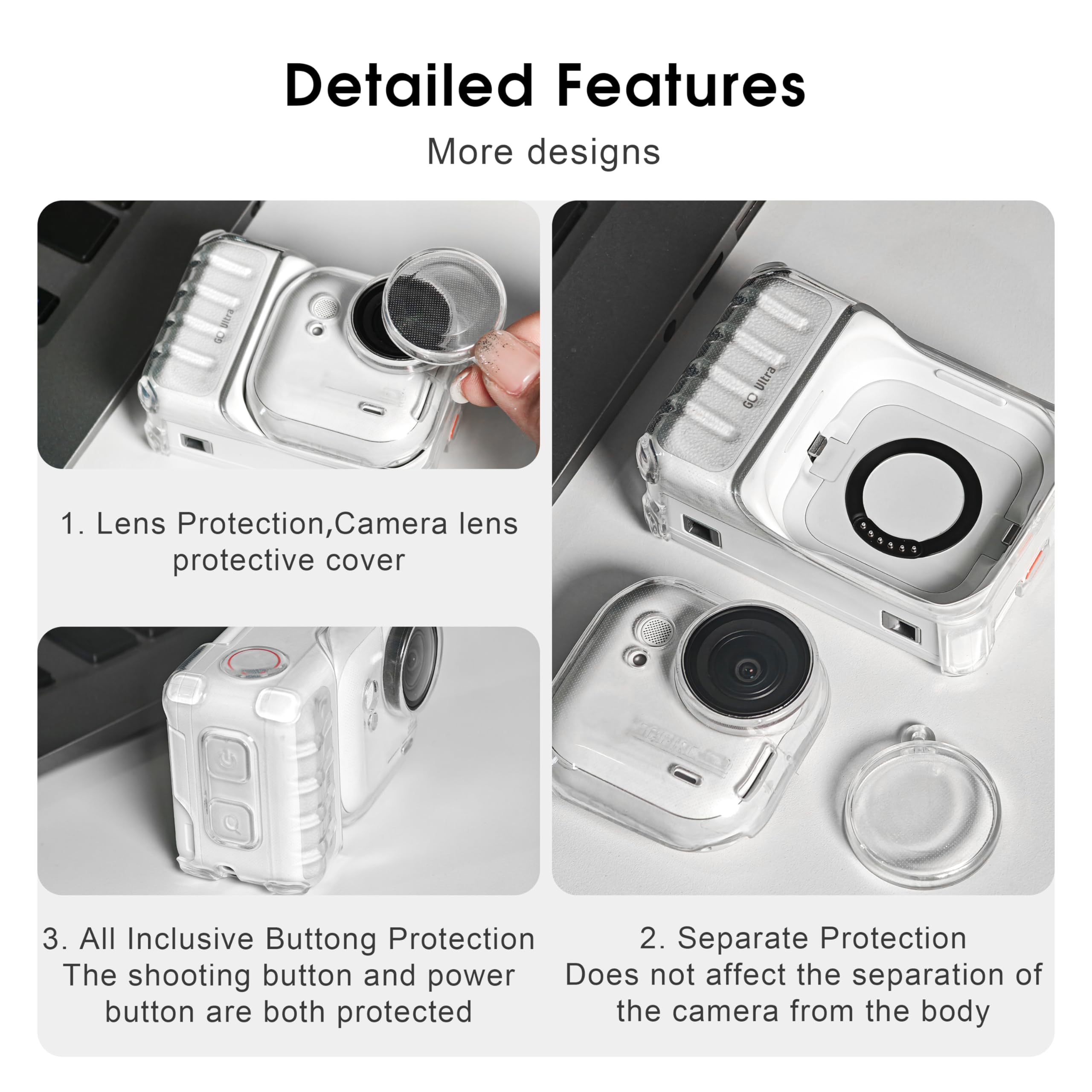 STARTRC VCR Protective Cover Case for Insta 360 Go Ultra Accessories Shockproof