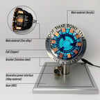 Lonyiabbi Arc Reactor LED Atmosphere Light USB Lamp w/ Display Case