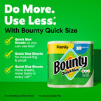 Bounty Quick Size Paper Towels, White, 8 Family Rolls = 20 Regular Rolls