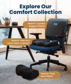 Everlasting Comfort The Original Lumbar Support Pillow for Office Chair - Improves Posture, Promotes Back Pain Relief - Superior Back Support for Gaming and Desk Chairs - Lumbar Pillow for Car, Couch
