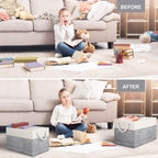 Fab totes Storage Bins [3-Pack], Foldable Storage Baskets for Organizing Toys,