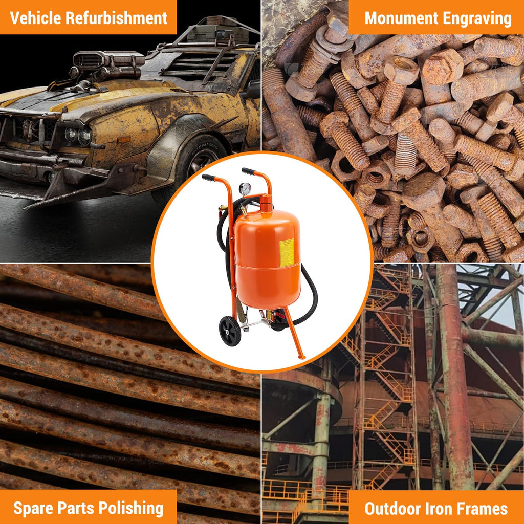 5 Gallon Portable Sand Blaster 60-110 PSI Blasting Machine