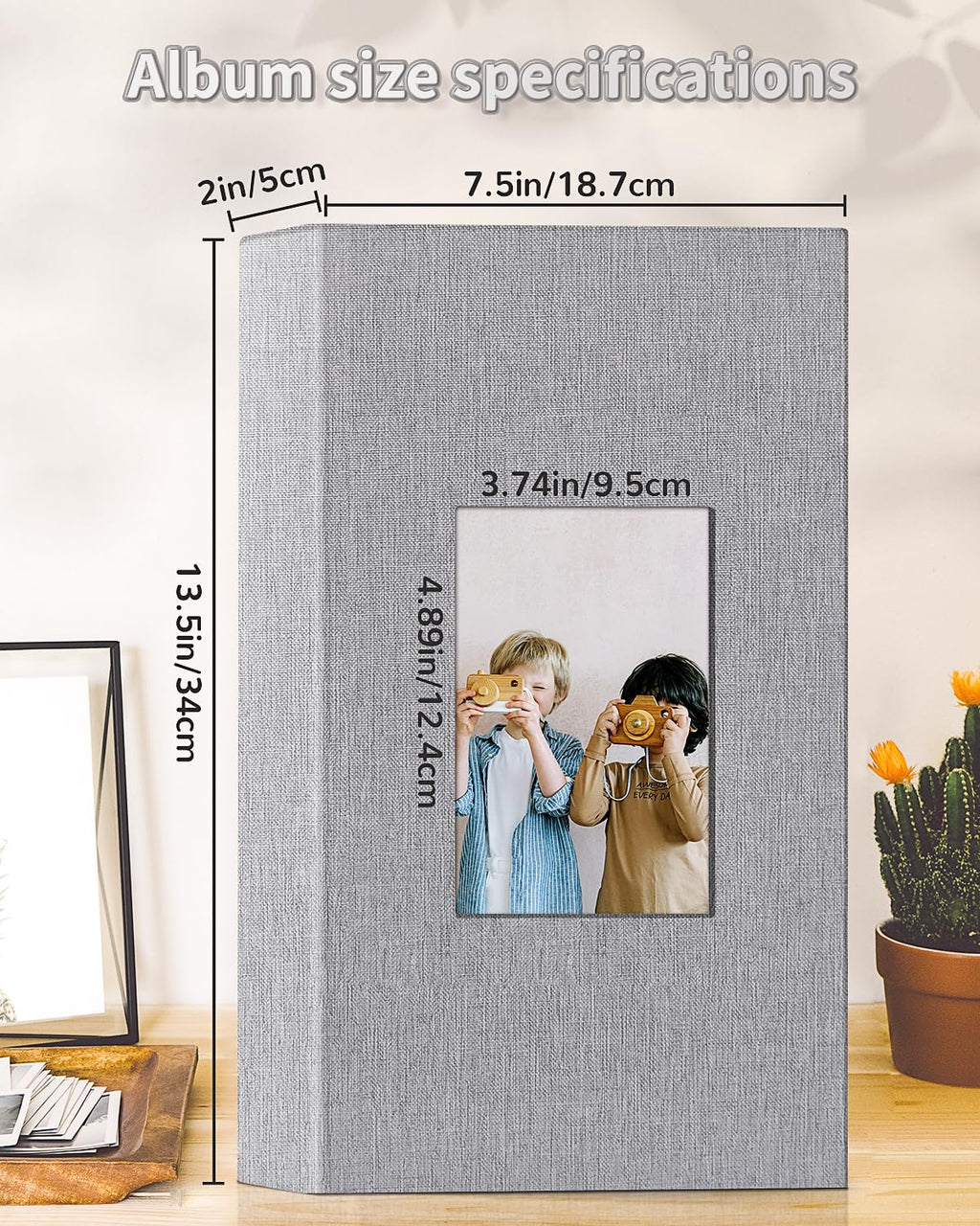 Artfeel Photo Album 4x6 300 Pockets Linen Cover Memory Book White Pages