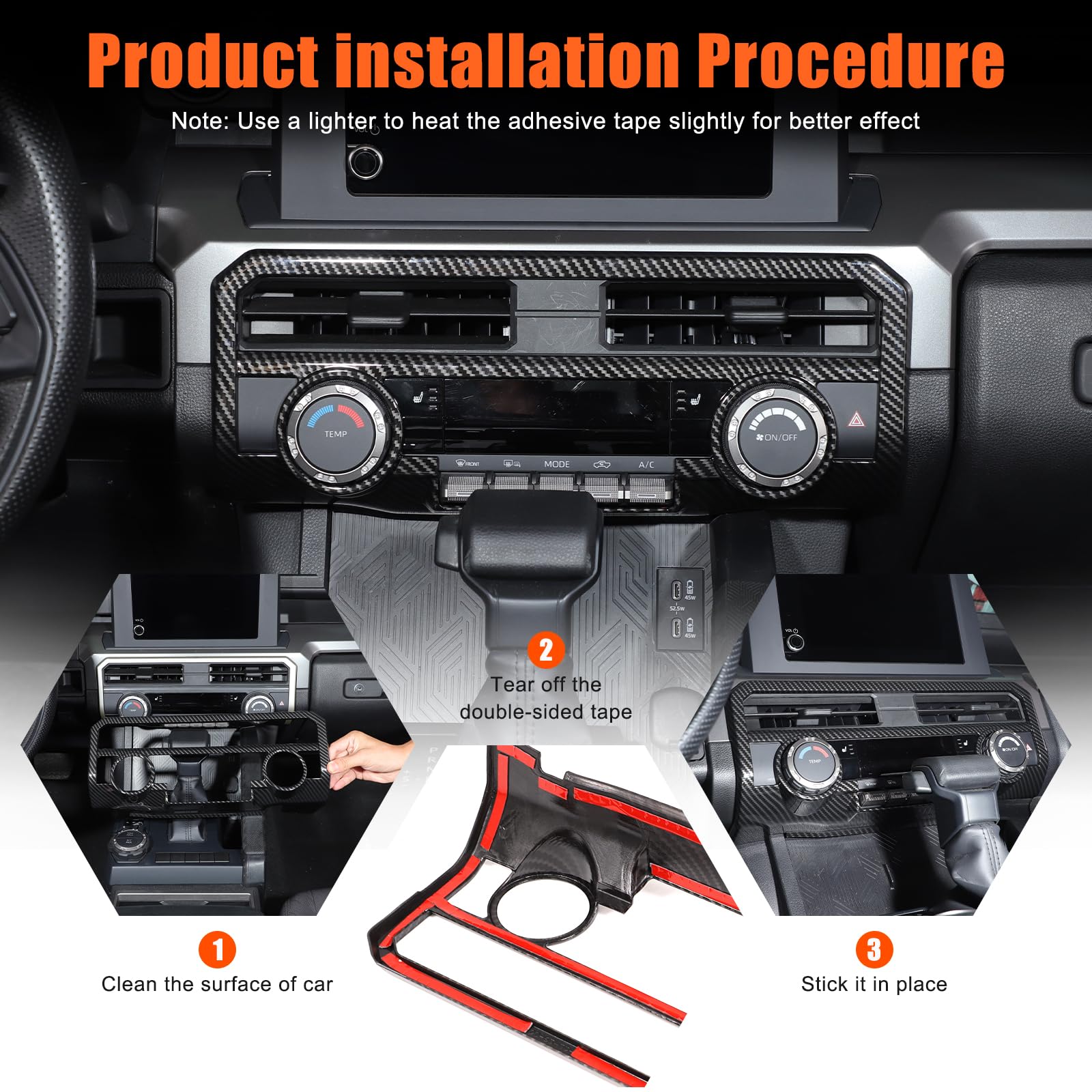 TOYCIDFG Center Console Air Vent Outlet Frame Cover Trim Compatible with Toyota