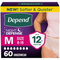 60 Count Depend Night Defense Adult Incontinence & Postpartum Bladder Leak