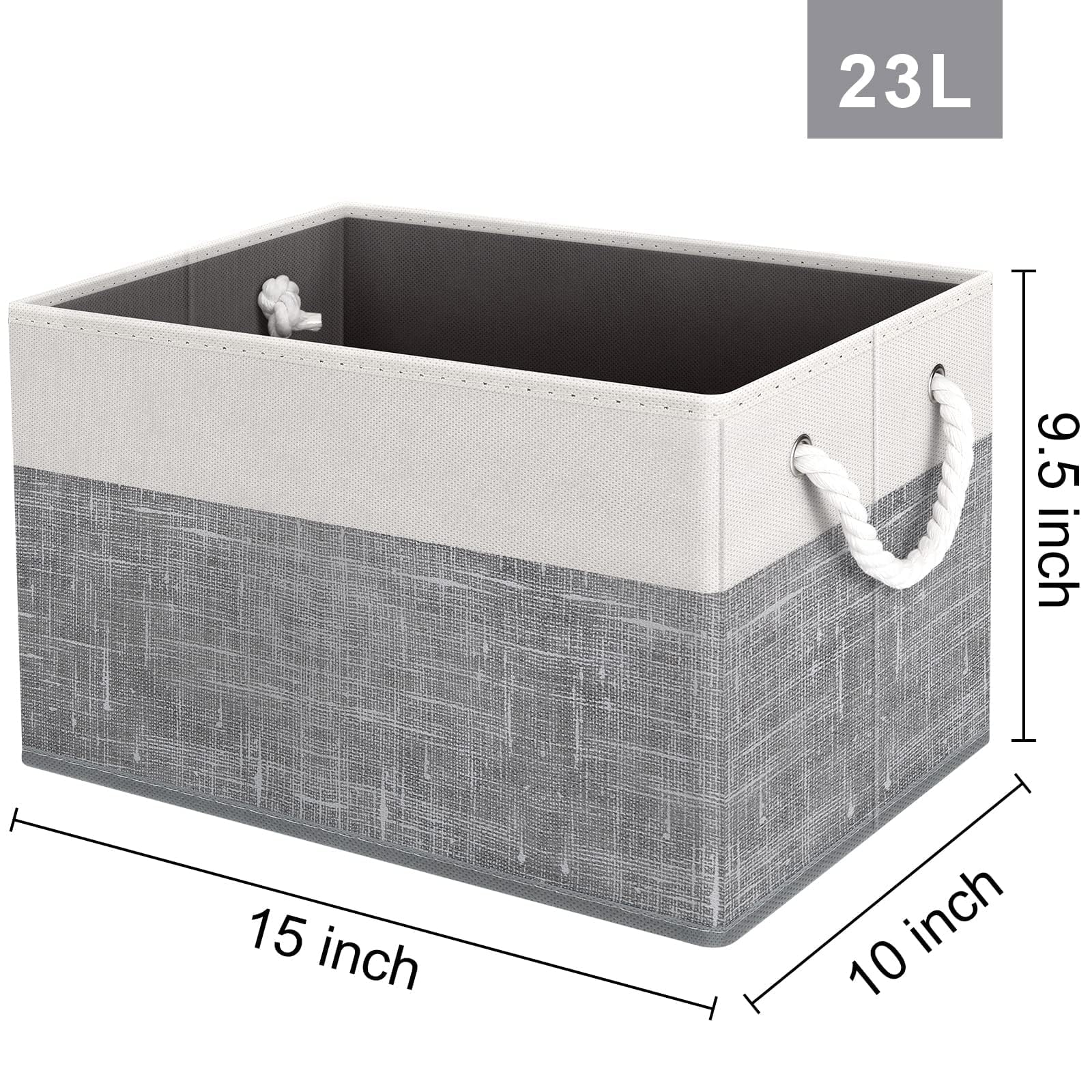 Fab totes Storage Bins [3-Pack], Foldable Storage Baskets for Organizing Toys,