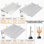 UOKRR Threshold Ramp for Wheelchairs 3.2-7.1" Rise and 36"×36" Platform