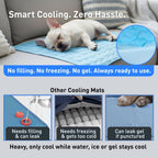 INSPECTOR TAIL Dog Cooling Mat - No Freeze Needed, Self-Cooling Pad for Medium Dogs, Washable Portable for Crate Kennel Car Sofa Bed Floor, Indoor Outdoor Summer Use, 28"x22" with Carry Bag