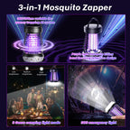 Upgraded Electric Fly Zapper,3 in 1 Bug Zapper Outdoor & Indoor, Electric