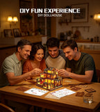 Spilay DIY Dollhouse Miniature with Wooden Furniture,DIY Dollhouse Kit Big