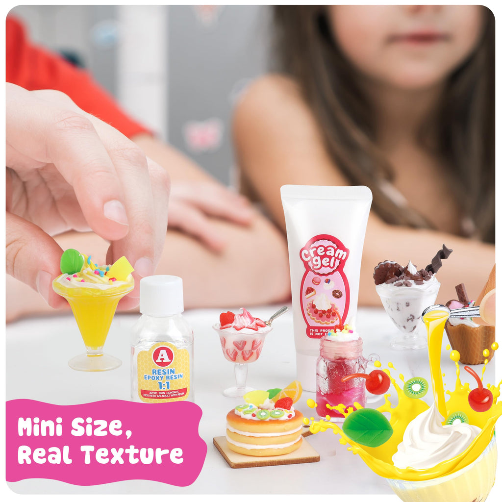 12 Making Miniature Food Toys Set, DIY, Resin Play, NOT Edible, Kitchen Mini