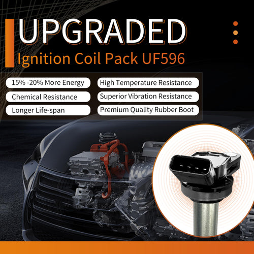 Ignition Coil Pack for Toyota & Corolla: Set of 4 Coils Pack OE # UF596 UF619