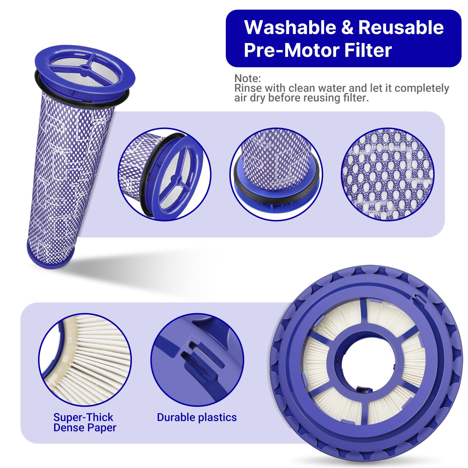 Lemige Ball Animal Filter Replacements for Dyson Ball Vacuum DC41 DC65 DC66