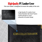 Intendvision Coin Album - 20 Pages, 360 Pockets Two Coin Size, Coin Collection