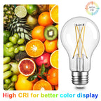 TJOY 12 Pack A19 Vintage LED Edison Bulbs, Dimmable, 60W Equivalent, High