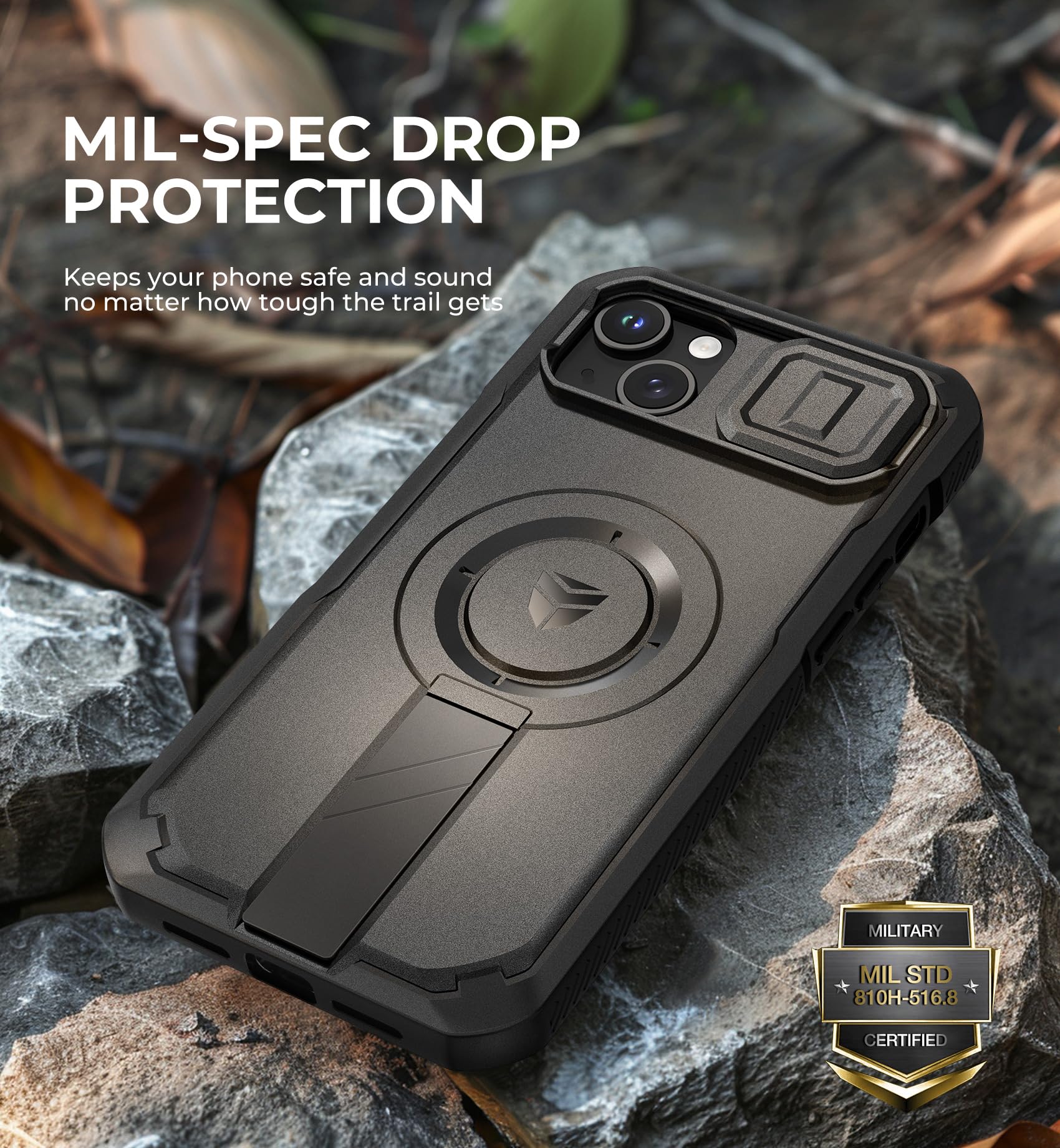 Dexnor for iPhone 15 Plus/14 Plus Case with Slide Camera Cover & Adjustable