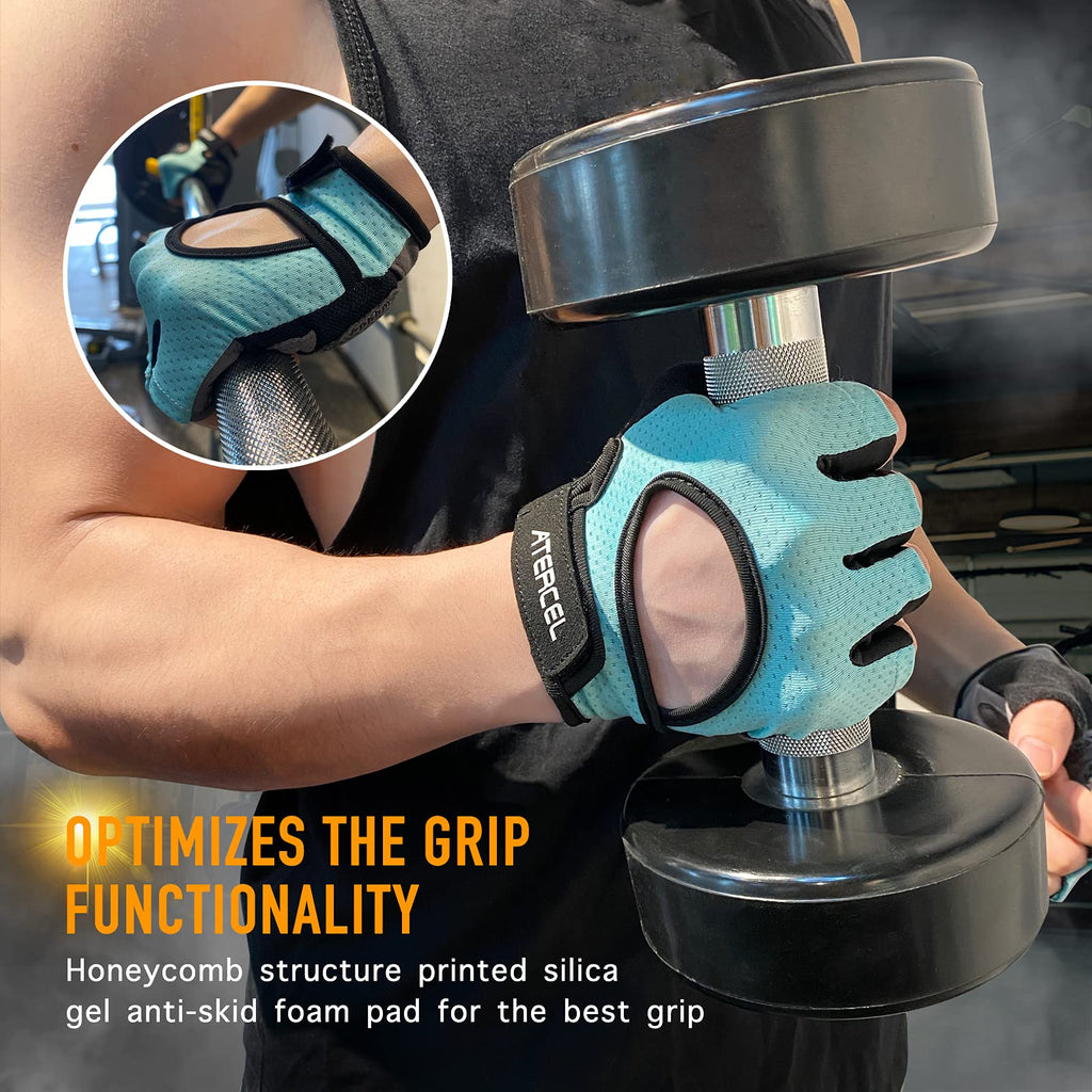 ATERCEL Weight Lifting Gloves Full Palm Protection, Workout Gloves for Gym,