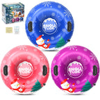 Menmek 36 Inch Snow Tube 3-4 Pack Inflatable Snow Sled Durable PVC Heavy Duty